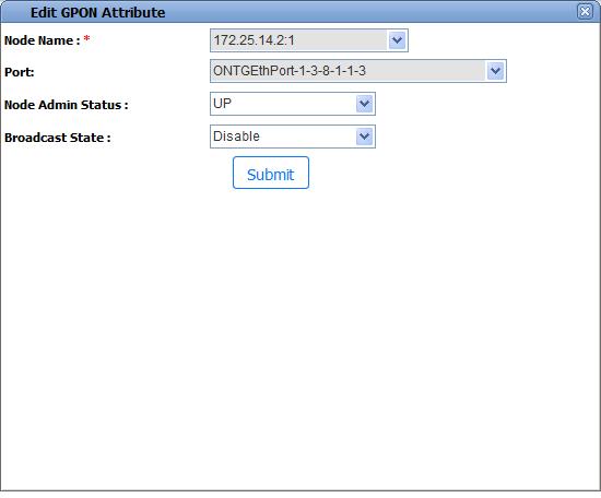 Editing UNI Port of GPON service - HSI/VoIP/IPTV/WiFi