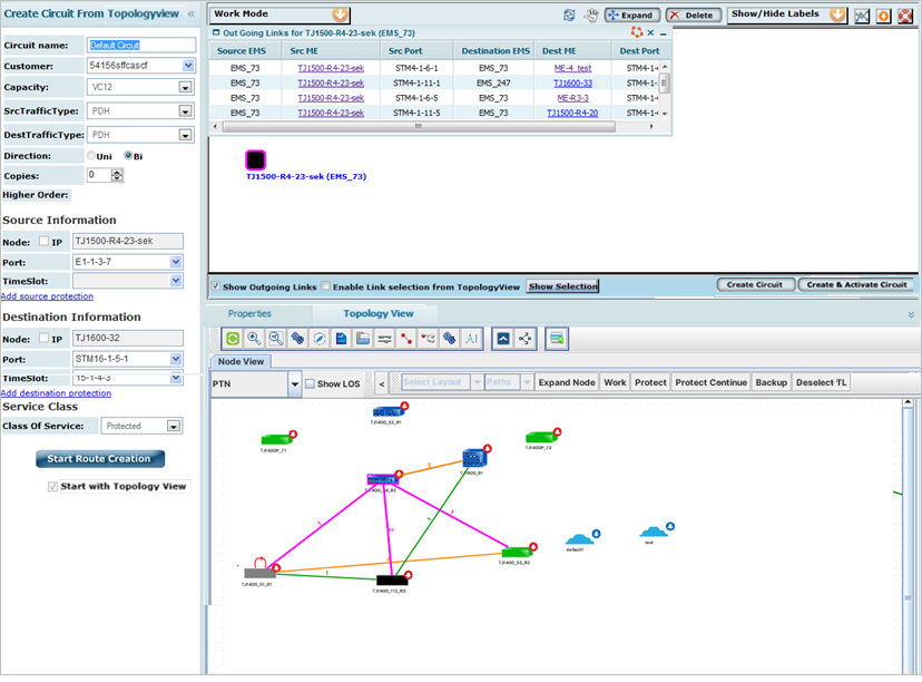 Create Circuit from Topology View Screen 1