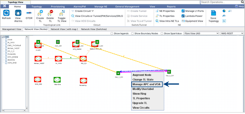 Managa VOA and APC details