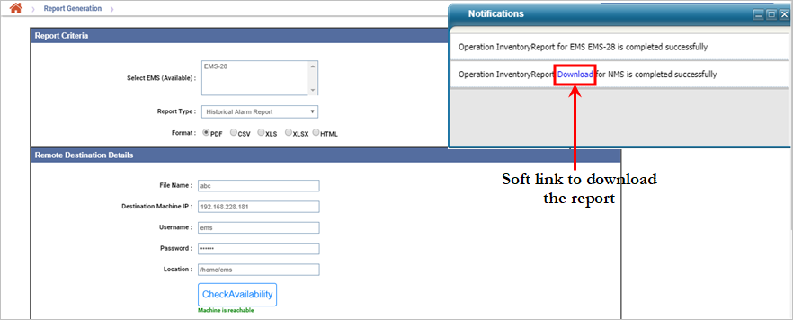 Link to download consolidated report