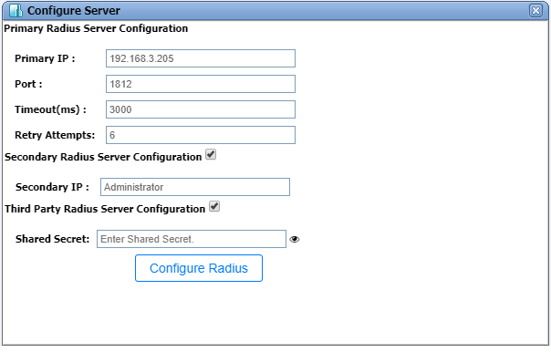 Configure RADIUS Server