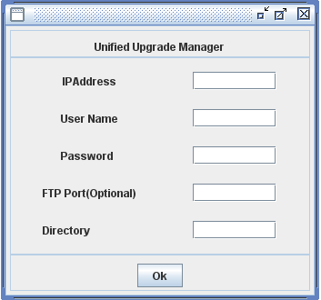 Unified Upgrade Manager window