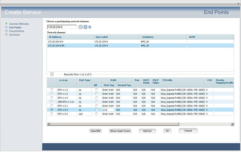 Create Hub & Spoke Service- Step 2 (Adding Spoke) QoS