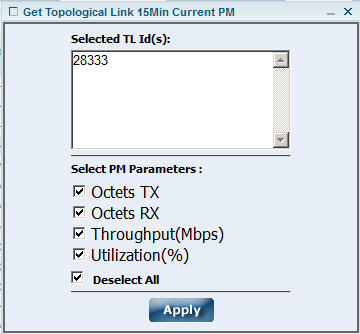 Get Topological Link Current PM window