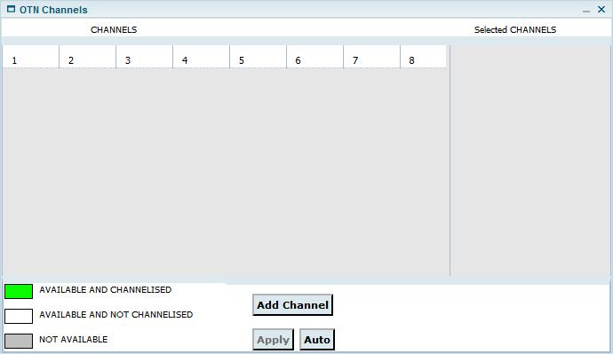 OTN Channels- TimeSlot Selection