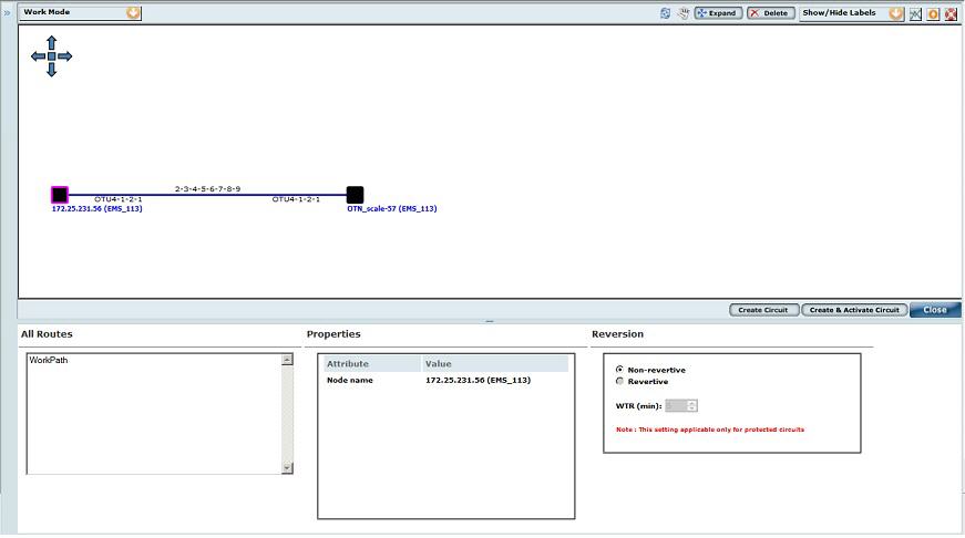 OTN Circuit Creation- Graphical View