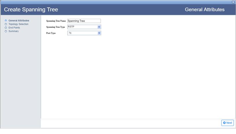 Create Spanning Tree- General Attributes