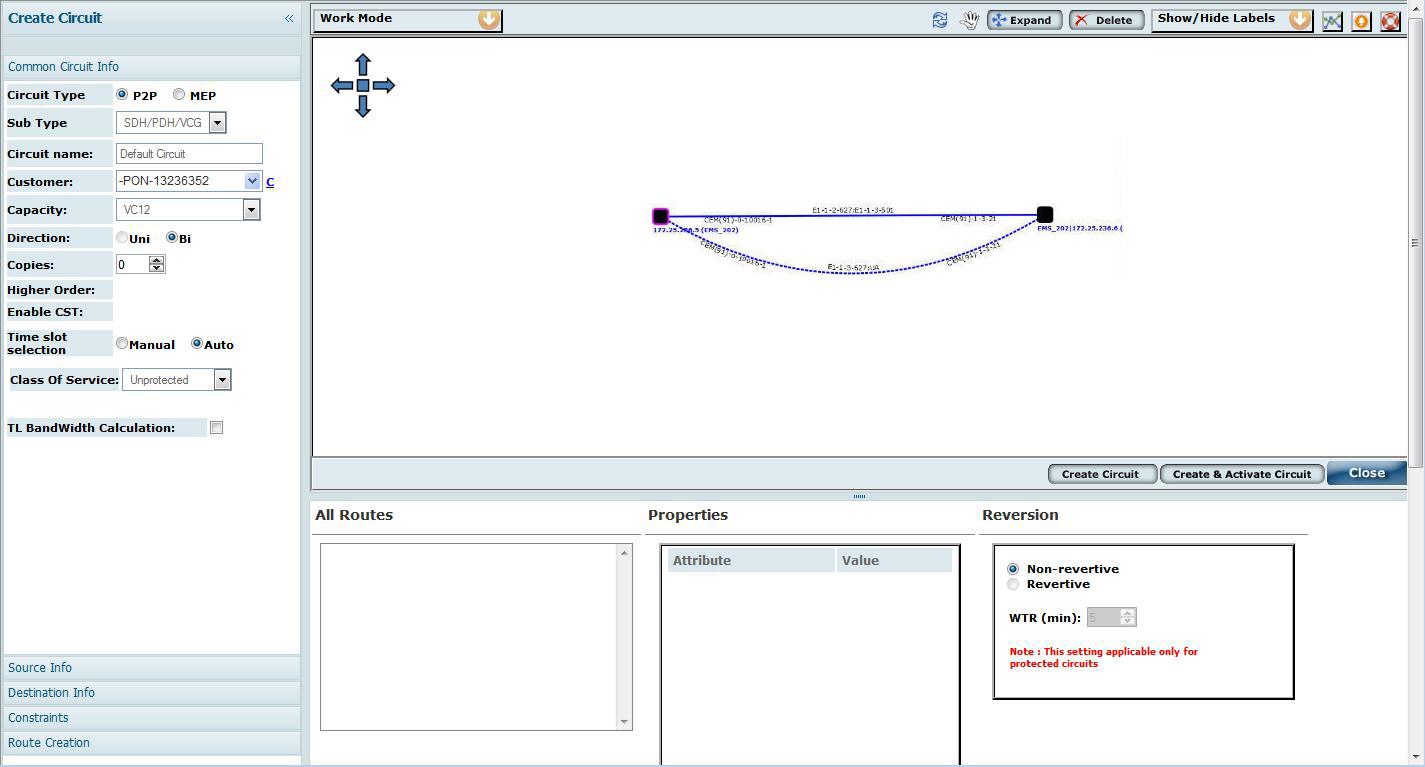 Selecting Work and Protect Path