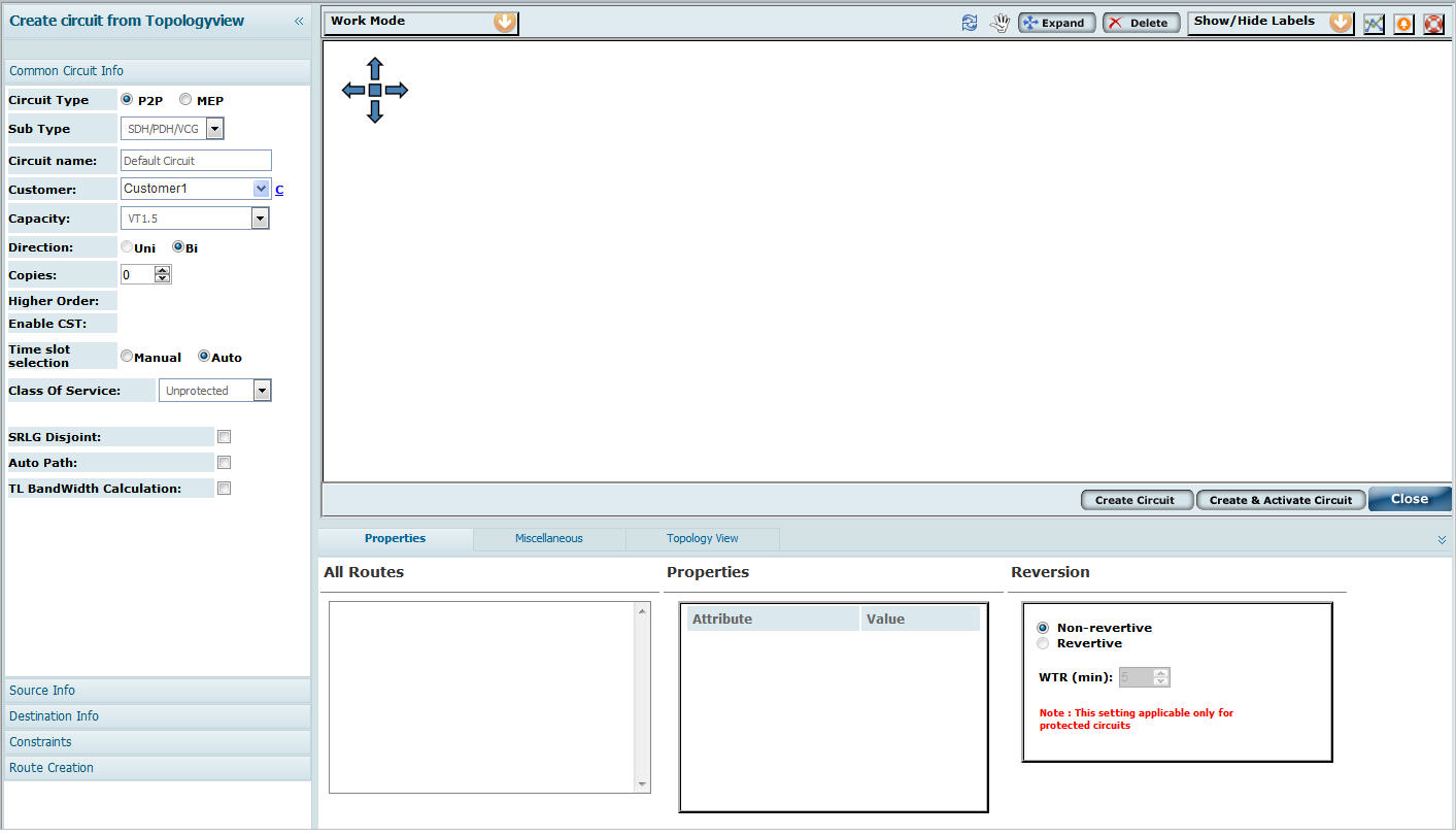 Create Circuit from Topology View