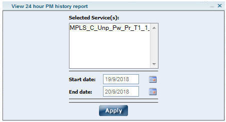 View 24 hour PM history report window