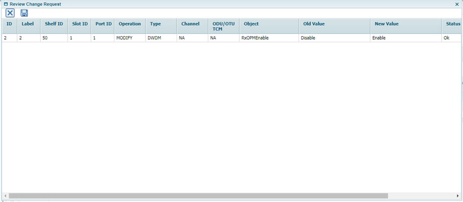 Review Change Request- Editing DWDM Card Details