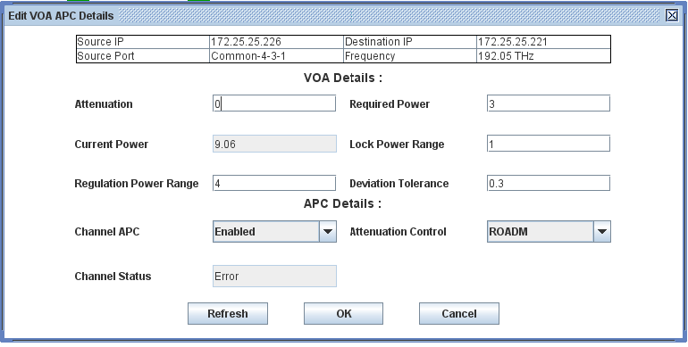 Edit VOA APC details