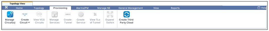 Topology View - Provisioning tab