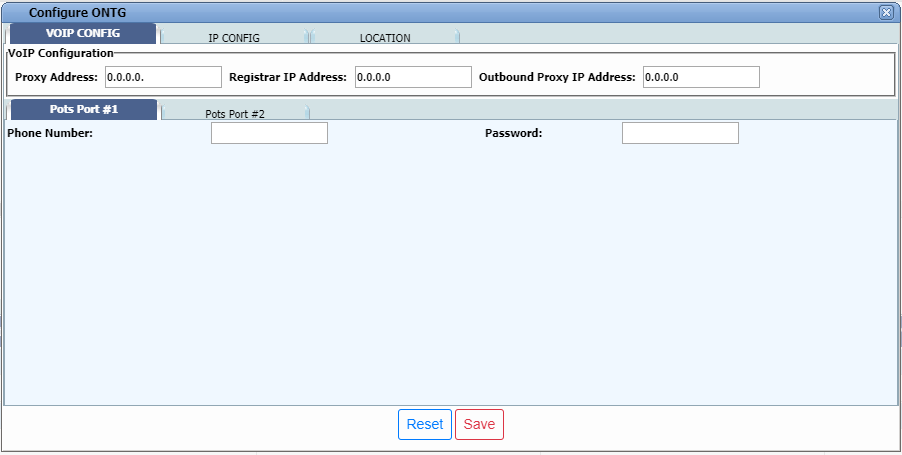 Configure ONTG for VoIP service