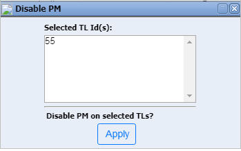 Disable PM window