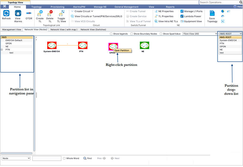 Network View (Nodes) window