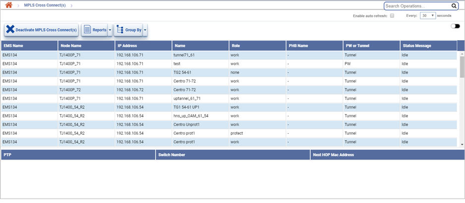 New State MPLS Cross Connect(s) page