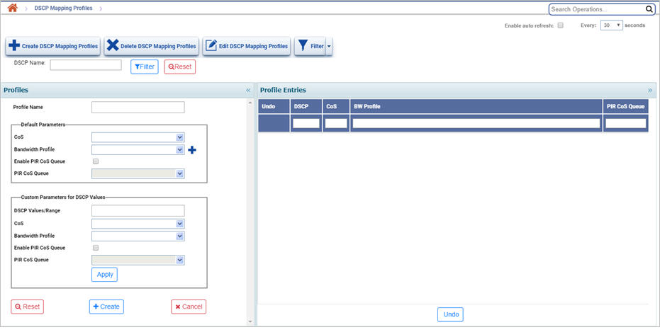 Create DSCP Mapping Profile