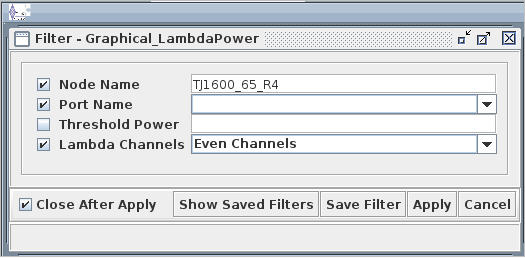 Filter Graphical Lambda Power