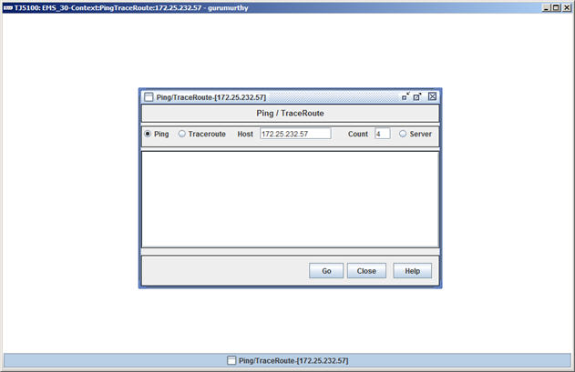 Ping/TraceRoute window