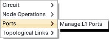 Right click options on Node - Ports