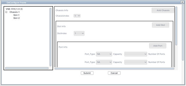 DeConfigure Frame window