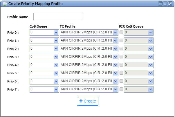 Create Priority Mapping Profile