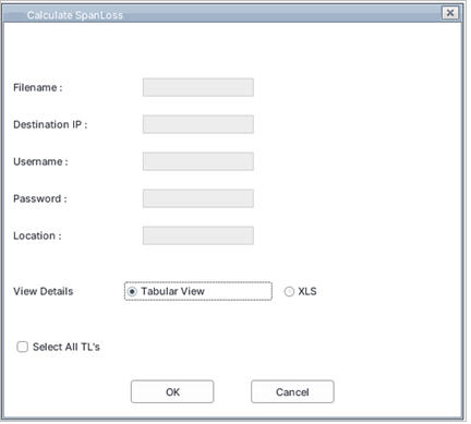 Generating Span Loss Report in Tabular Format