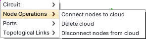 Right click options on Cloud Node - Node Operations