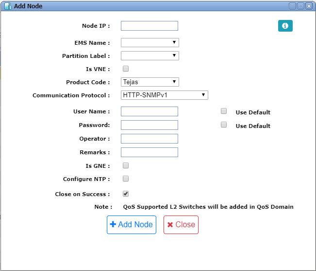 Add Node window