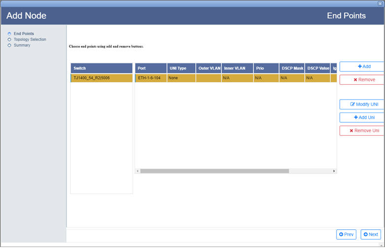 Add Node- End Points added