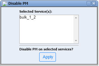 Disable PM window