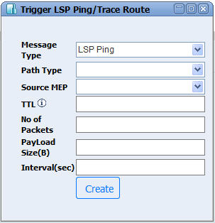 Trigger LSP Ping/Trace Route window