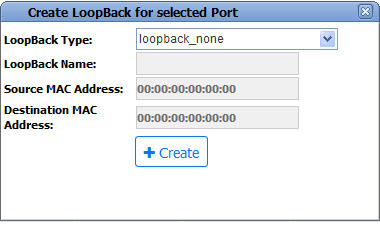 Create LoopBack for selected Port window