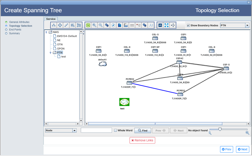 Create Spanning Tree- Topology Selection