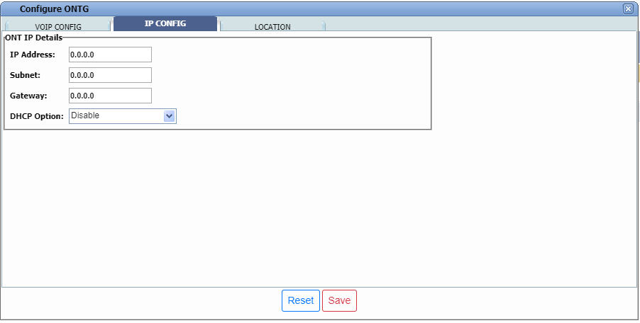 Configure ONTG- Step 2 (IP Config)