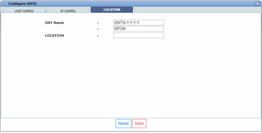 Configure ONTG- Step 2 (Location)