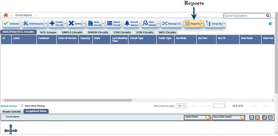 Circuit Reports page