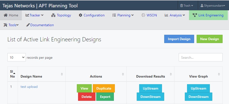 Manual link design page