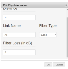 Pop-up form to edit edge information