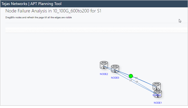 Node failure analysis form for disjoint services