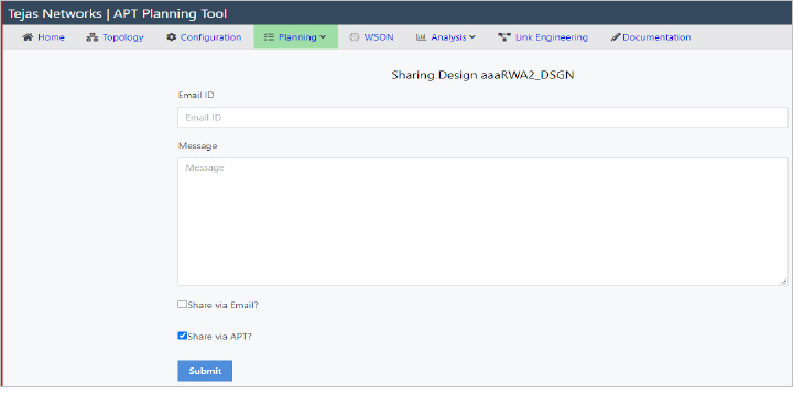 Page showing sharing design SD form